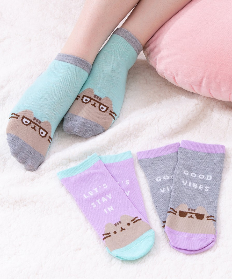 IML Pusheen Good Vibes 3-Pack Ankle Socks Socks & Slippers