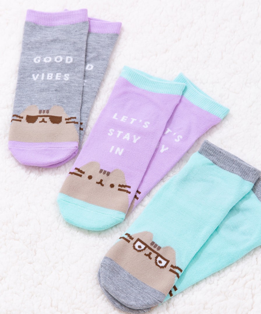 IML Pusheen Good Vibes 3-Pack Ankle Socks Socks & Slippers