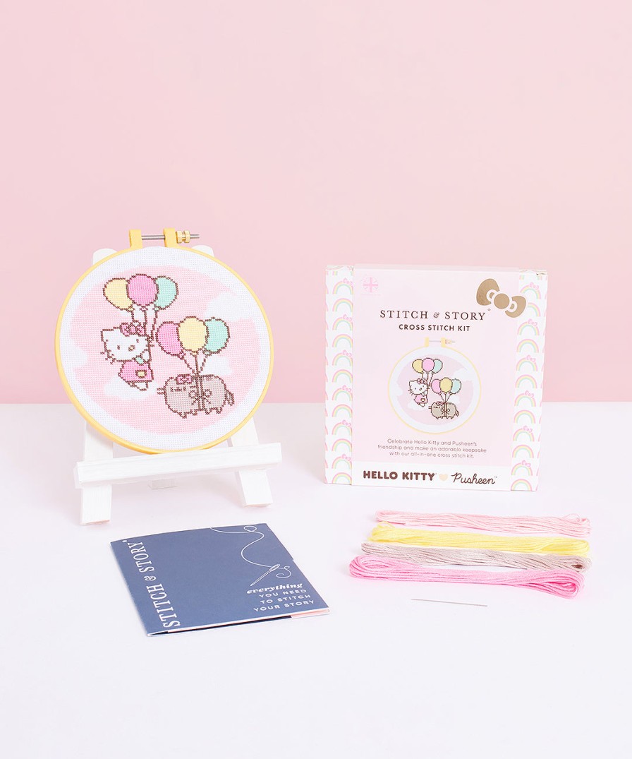 Stitch & Story Hello Kitty® X Pusheen® Cross-Stitch Kit Crafts & Games