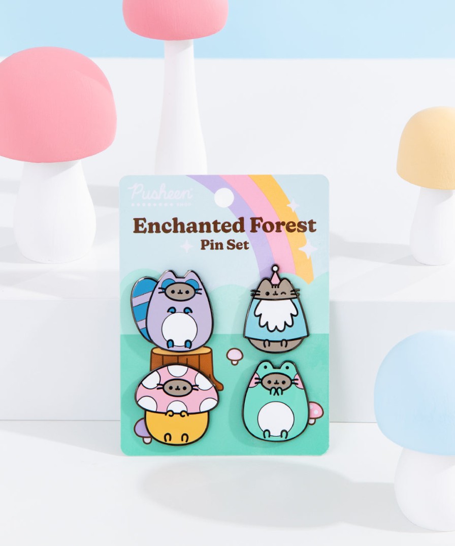 JinSheu Pusheen Enchanted Forest Pin Set Pins, Patches & Keychains