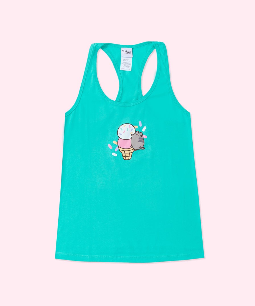 ACDC Pusheen Ice Cream Cone Ladies Tank Ladies