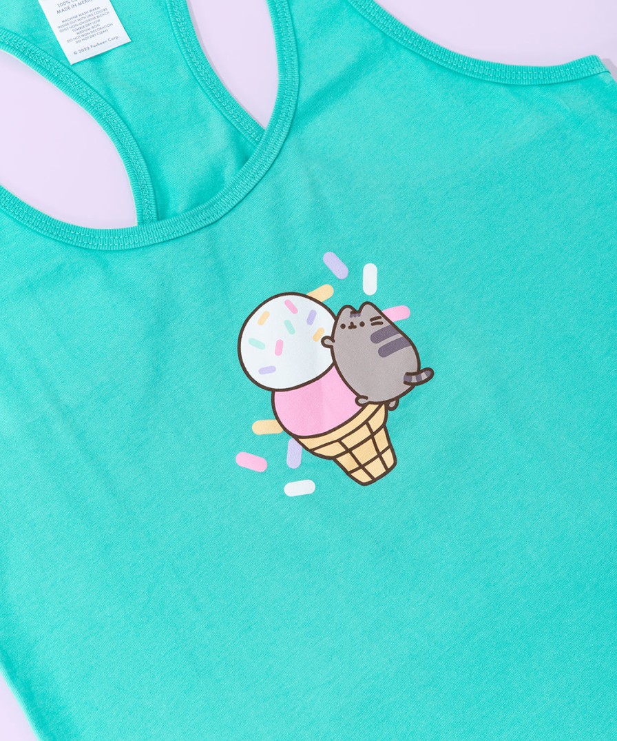 ACDC Pusheen Ice Cream Cone Ladies Tank Ladies