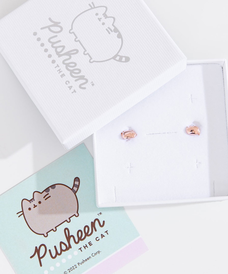 Licensed to Charm Pusheen Lazy Stud Earrings Jewelry