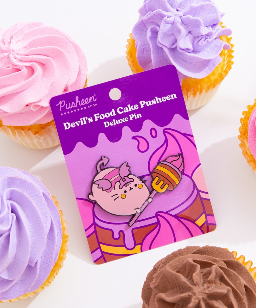 JinSheu Devil'S Food Cake Pusheen Deluxe Pin Pins, Patches & Keychains