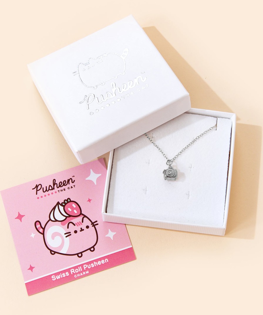 Licensed to Charm Swiss Roll Pusheen Charm Necklace Jewelry