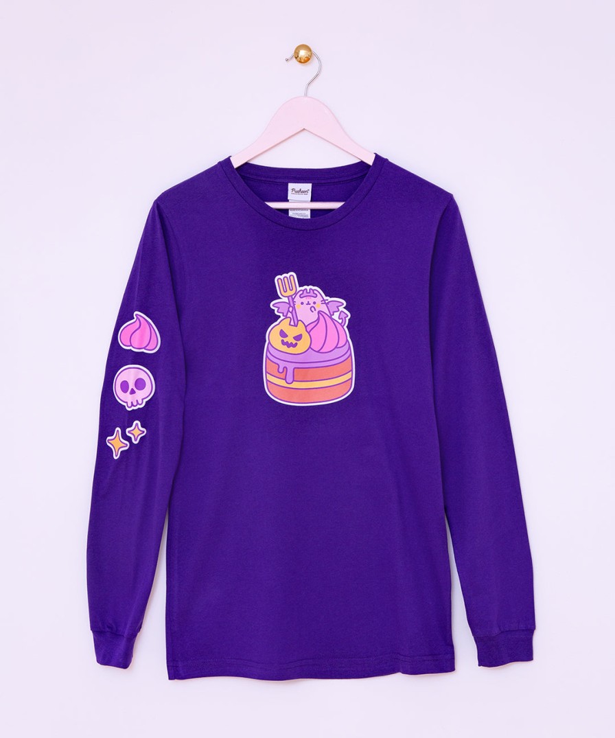 ACDC Devil'S Food Cake Pusheen Long-Sleeve Uni Tee Guys & Uni