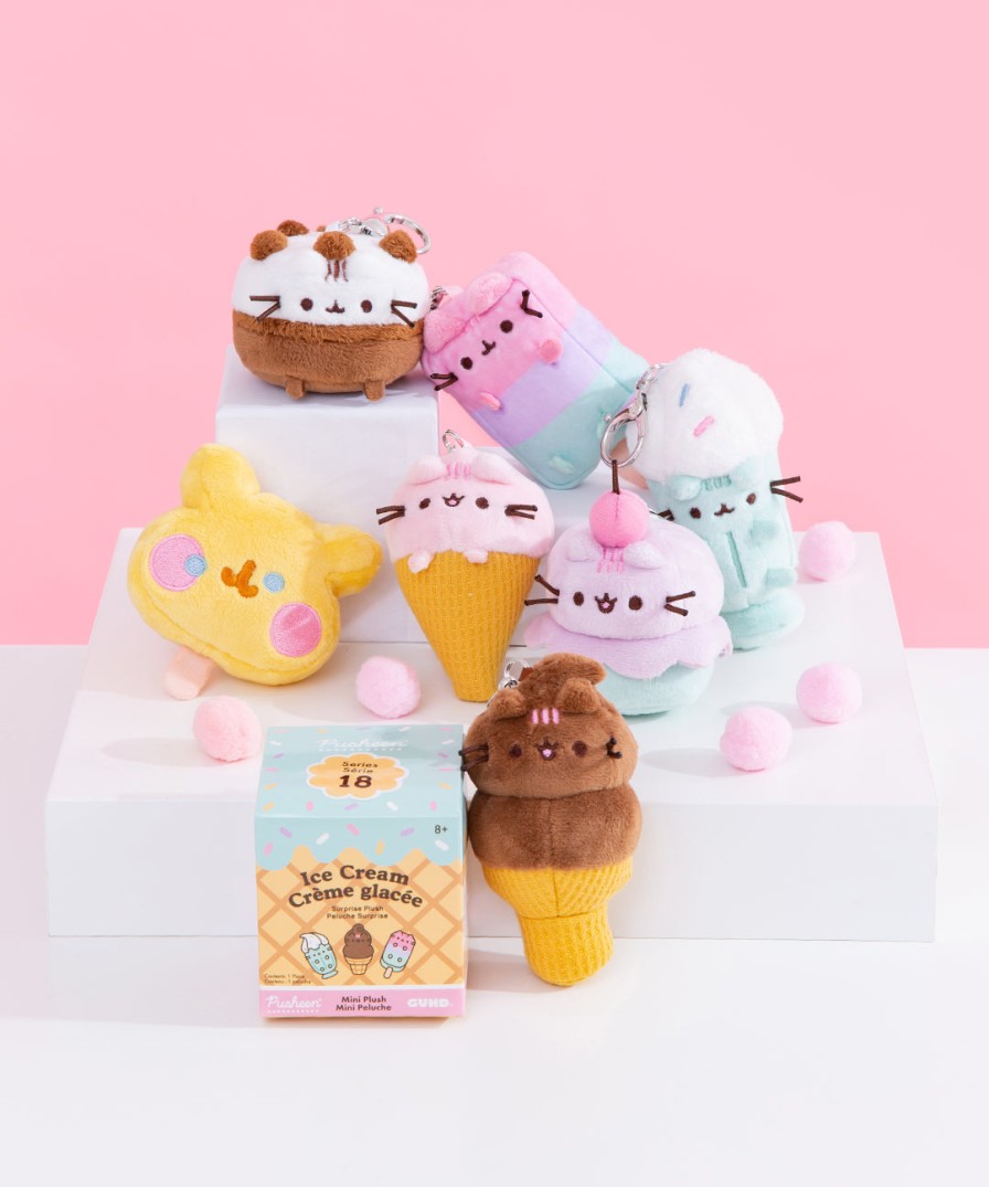 GUND Pusheen Ice Cream Surprise Plush Pins, Patches & Keychains