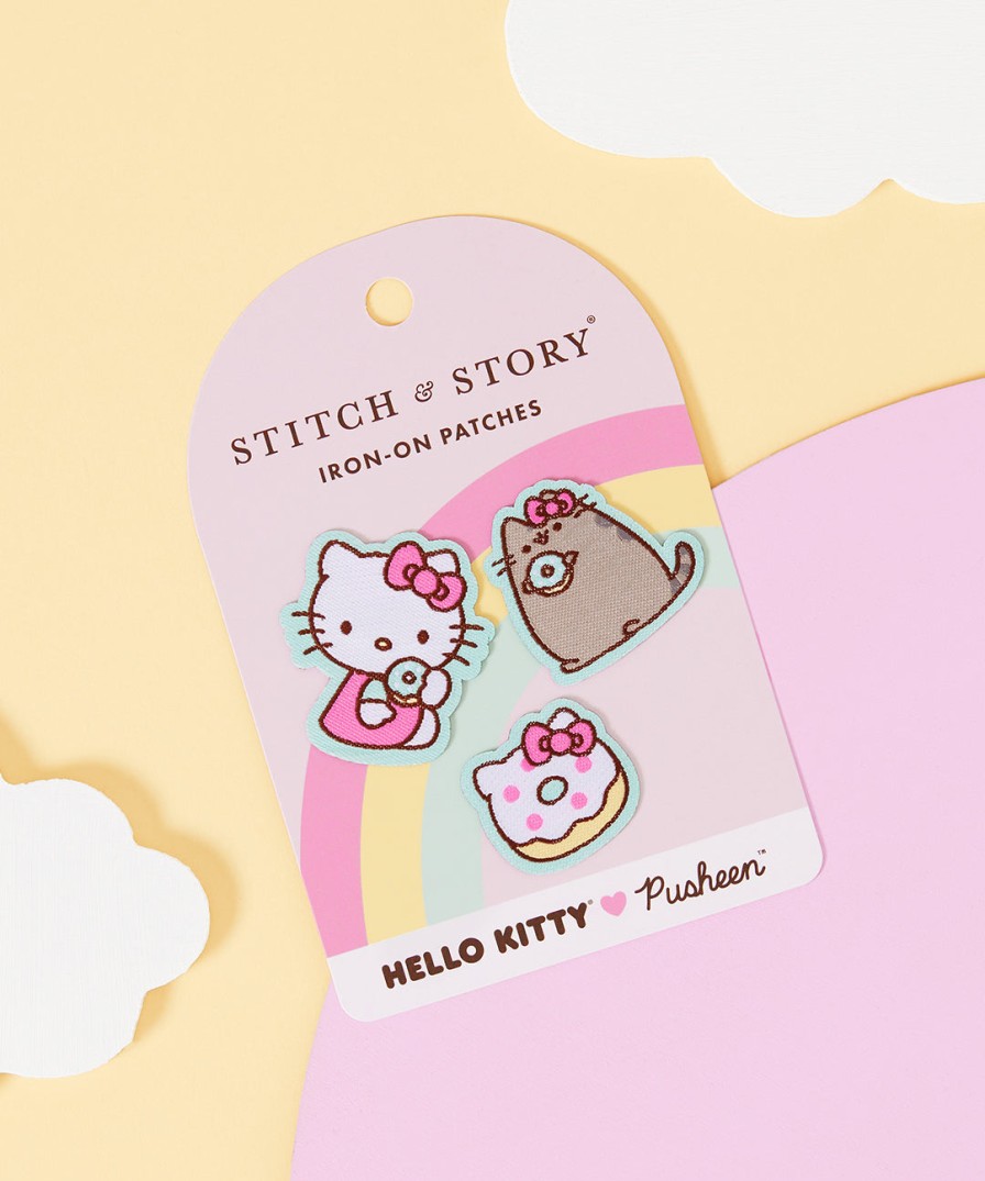 Stitch & Story Hello Kitty® X Pusheen® Patch Set Pins, Patches & Keychains