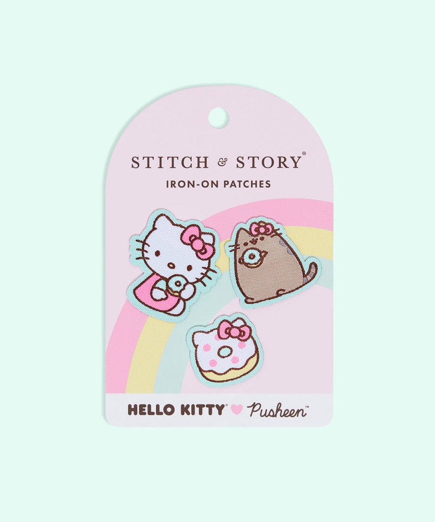 Stitch & Story Hello Kitty® X Pusheen® Patch Set Pins, Patches & Keychains