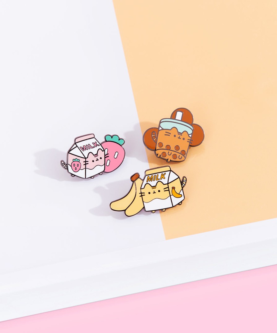 JinSheu Pusheen Sips Pin Set Pins, Patches & Keychains