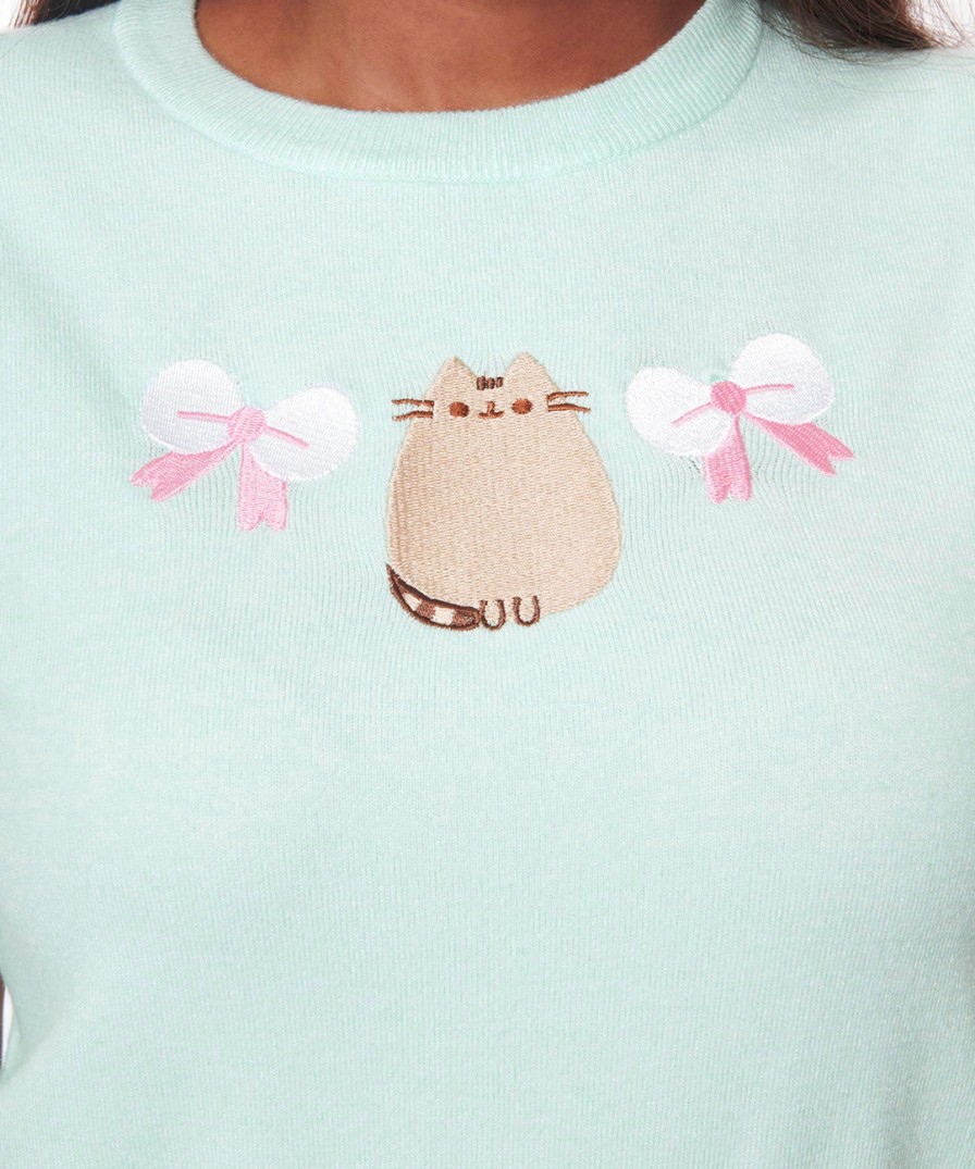 Unique Vintage Pusheen Rib Knit Sweater Ladies